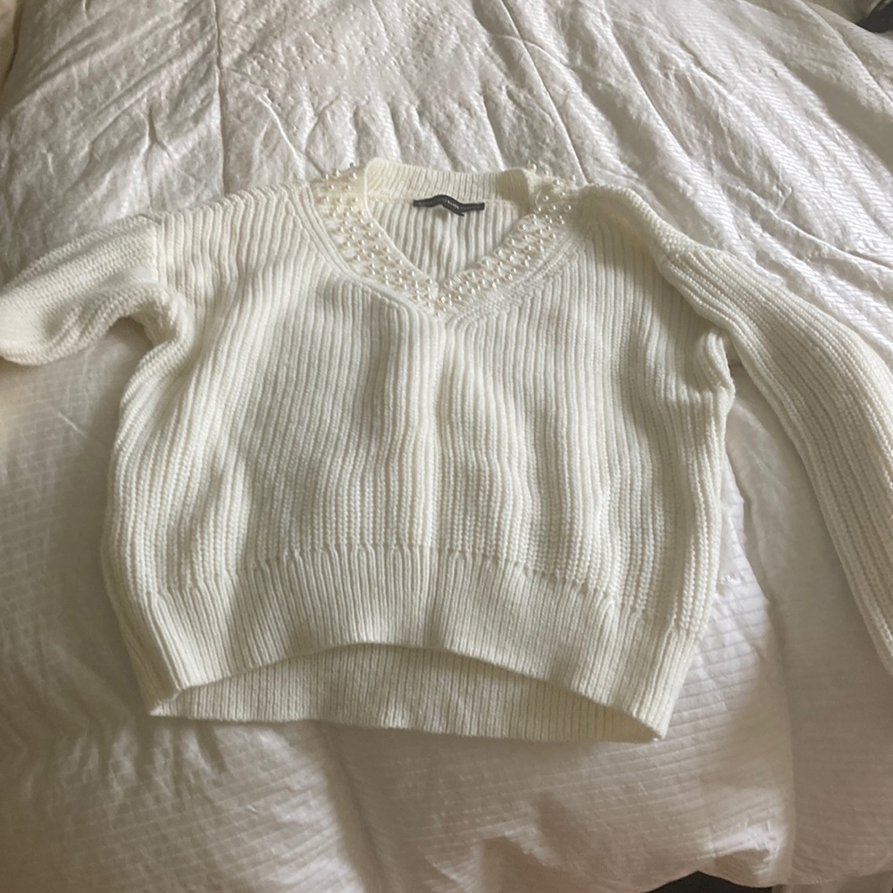 Whbm white sweater
